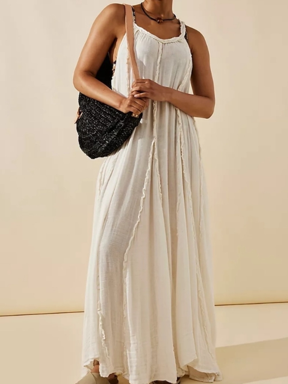 Free People Cream McKinley Maxi Dress